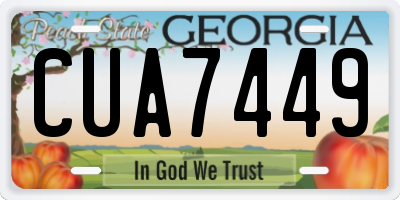 GA license plate CUA7449