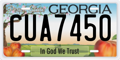GA license plate CUA7450