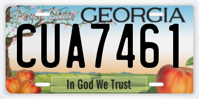 GA license plate CUA7461