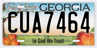 GA license plate CUA7464