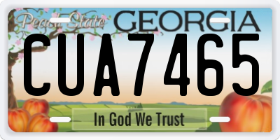 GA license plate CUA7465