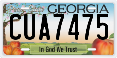 GA license plate CUA7475