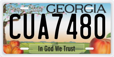 GA license plate CUA7480