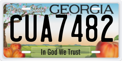 GA license plate CUA7482