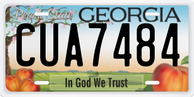 GA license plate CUA7484