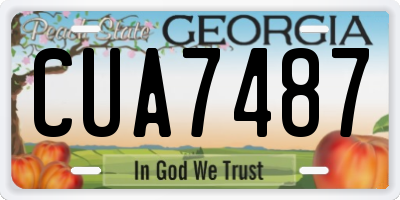 GA license plate CUA7487