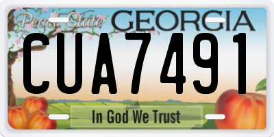 GA license plate CUA7491