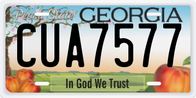 GA license plate CUA7577