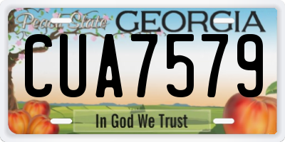 GA license plate CUA7579