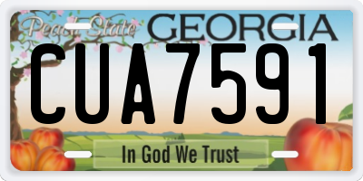 GA license plate CUA7591