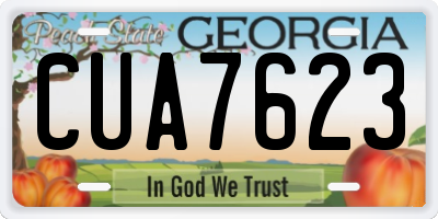 GA license plate CUA7623