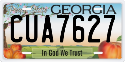 GA license plate CUA7627