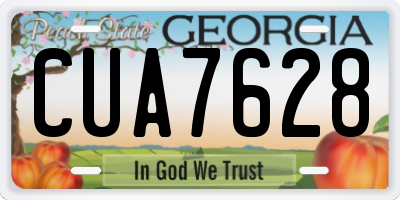 GA license plate CUA7628