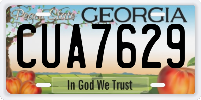 GA license plate CUA7629