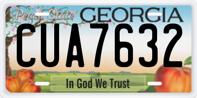 GA license plate CUA7632