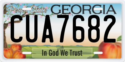 GA license plate CUA7682