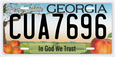 GA license plate CUA7696