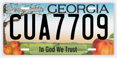 GA license plate CUA7709