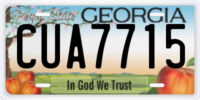 GA license plate CUA7715