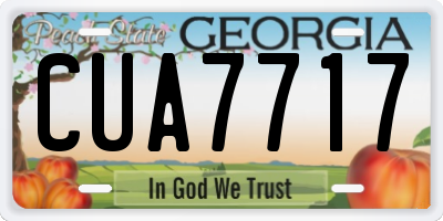 GA license plate CUA7717