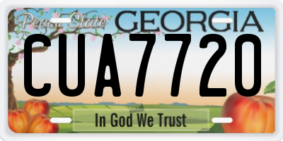 GA license plate CUA7720