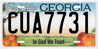 GA license plate CUA7731