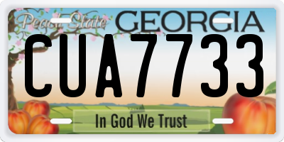 GA license plate CUA7733
