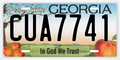 GA license plate CUA7741