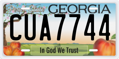 GA license plate CUA7744