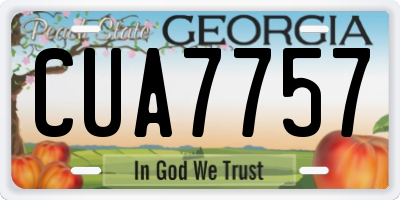 GA license plate CUA7757