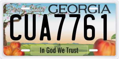 GA license plate CUA7761