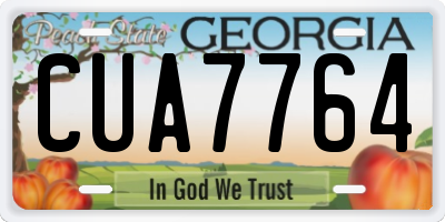GA license plate CUA7764