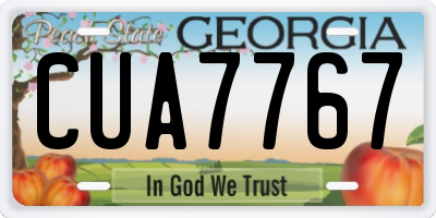 GA license plate CUA7767