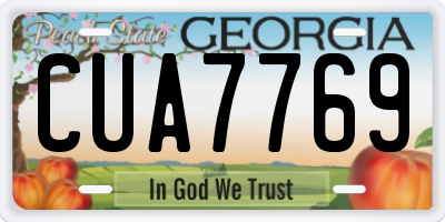 GA license plate CUA7769