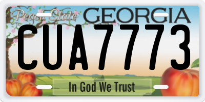 GA license plate CUA7773