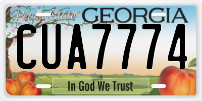GA license plate CUA7774