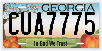GA license plate CUA7775