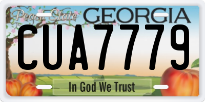 GA license plate CUA7779