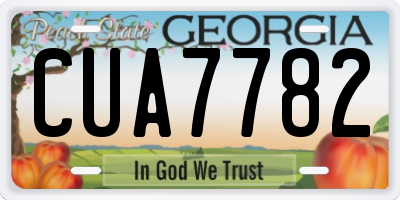 GA license plate CUA7782