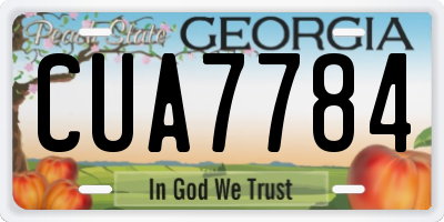 GA license plate CUA7784