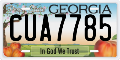 GA license plate CUA7785