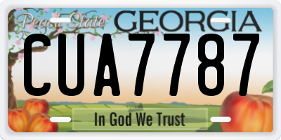 GA license plate CUA7787
