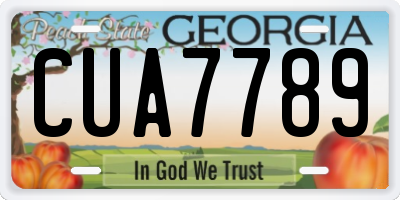 GA license plate CUA7789