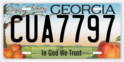 GA license plate CUA7797