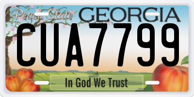 GA license plate CUA7799