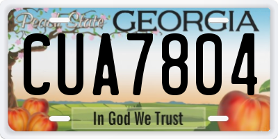 GA license plate CUA7804