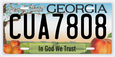 GA license plate CUA7808
