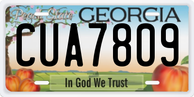 GA license plate CUA7809