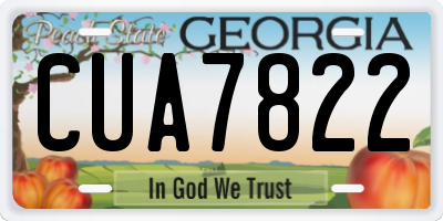 GA license plate CUA7822