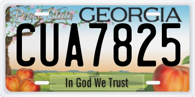 GA license plate CUA7825